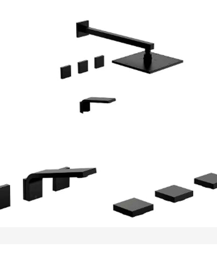 SET GRIFERIA BAÑO 3 PIEZAS CHALTEN FV DUCHA BIDE BLACK