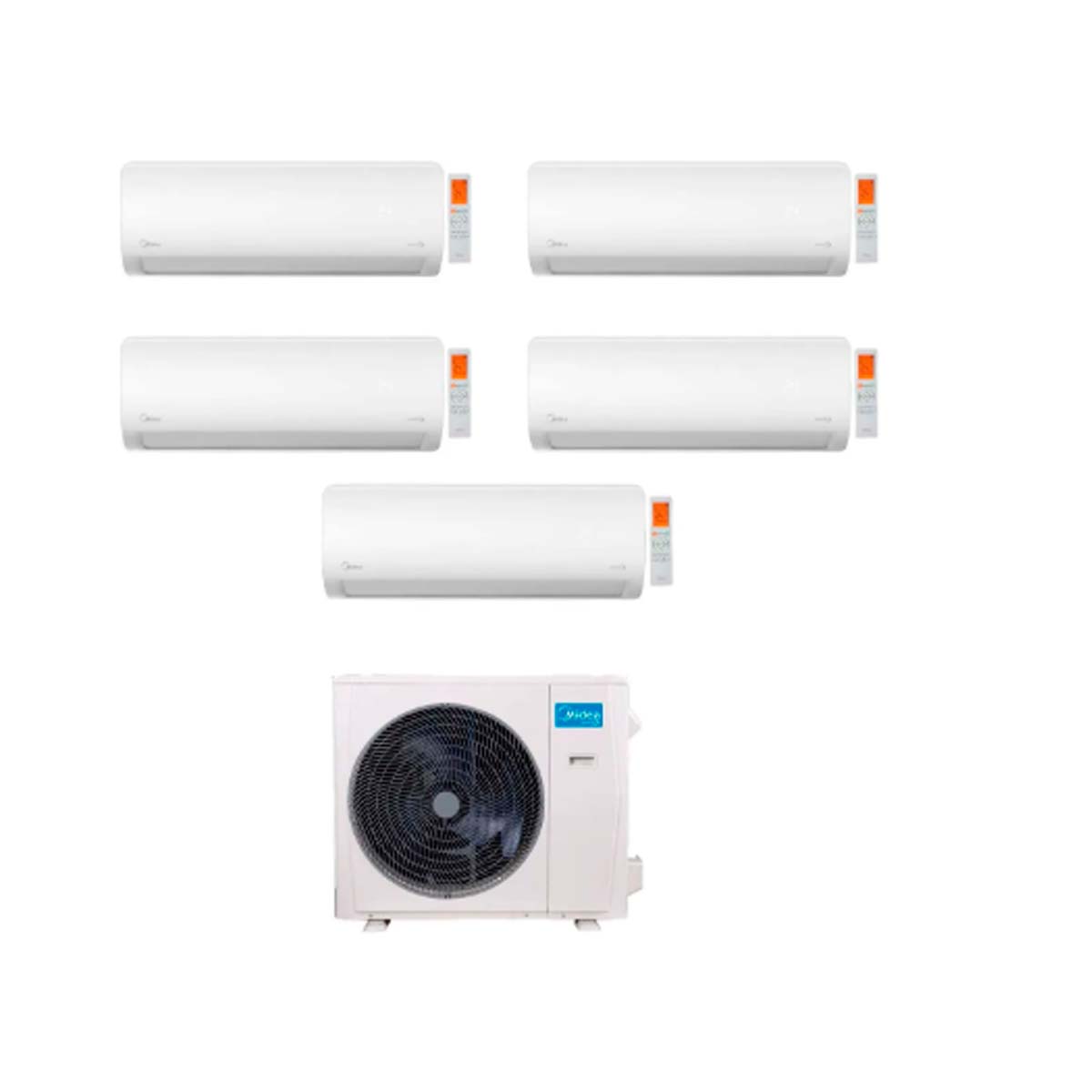 Midea Aire Multisplit Inverter Smart 42k+9+9+12+12+18 Pared