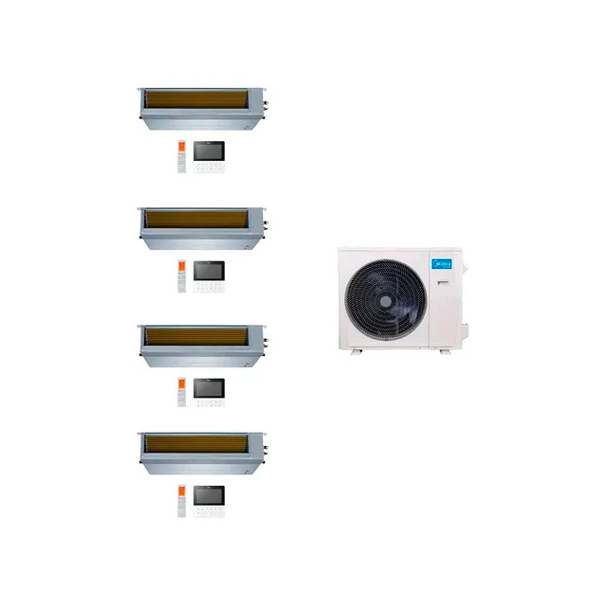 Midea Aire Multisplit Inverter Smart 42k+9+9+9+12 Ductado