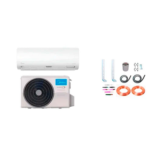MIDEA AIRE ACONDICIONADO SPLIT LED PARED Y KIT INSTALACION