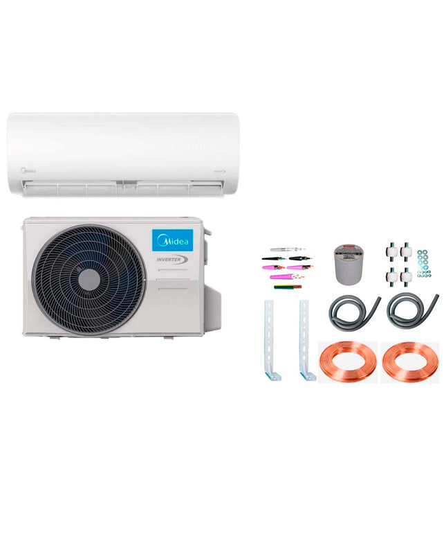 AIRE ACONDICIONADO MIDEA SPLIT LED DISPLAY 3105F + KIT INSTALACION 3F5