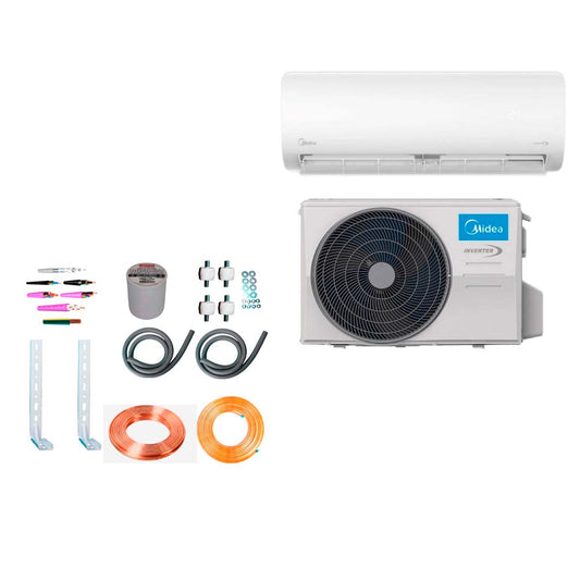 AIRE ACONDICIONADO MIDEA SPLIT LED DISPLAY 2503F + KIT INSTALACION 2F5