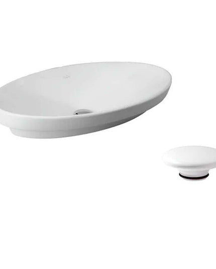 FERRUM MILOS BACHA OVAL 68X38 L321K Y TAPON CERAMICO ZTSC