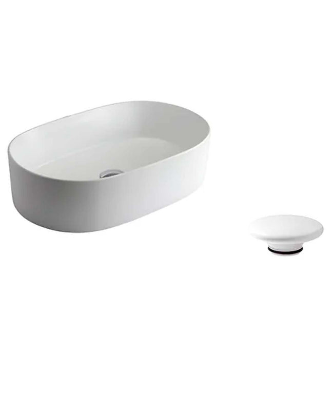 FERRUM MILOS BACHA OVAL LK385 Y TAPON CERAMICO ZTSC