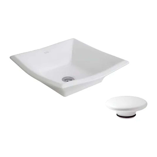 FERRUM TORI BACHA CUADRA 40CM L025K Y TAPON CERAMICO ZTSC