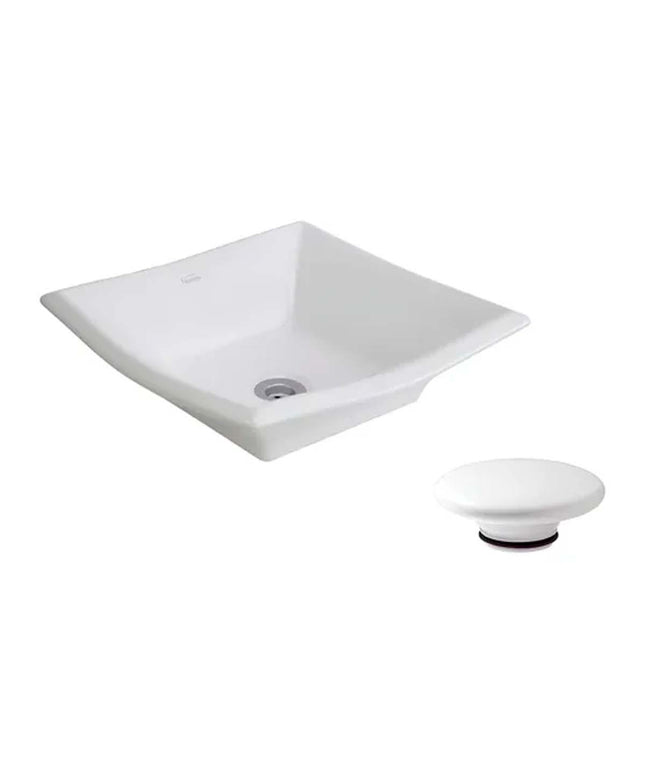 FERRUM TORI BACHA CUADRA 40CM L025K Y TAPON CERAMICO ZTSC