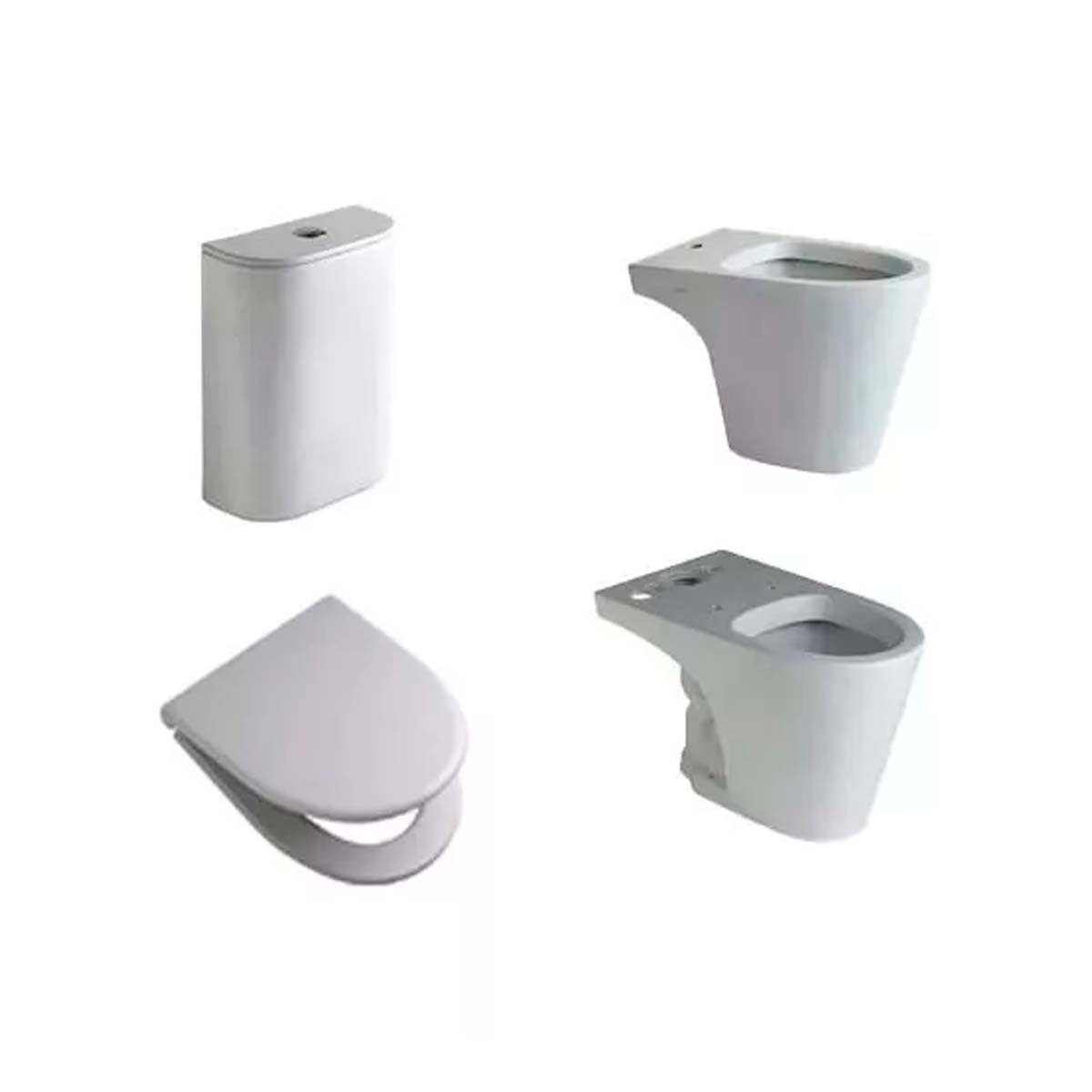 COMBO BAÑO MARINA FERRUM INODORO LARGO DEPOSITO BIDET TAPA