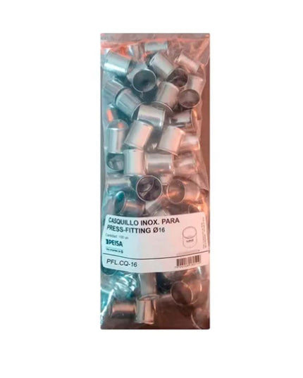 CASQUILLO INOX OFITT L PEISA PARA PRESS-FITTNING 16 X 100 UNIDADES