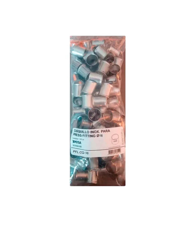 CASQUILLO INOX OFITT L PEISA PARA PRESS-FITTNING 16 X 100 UNIDADES