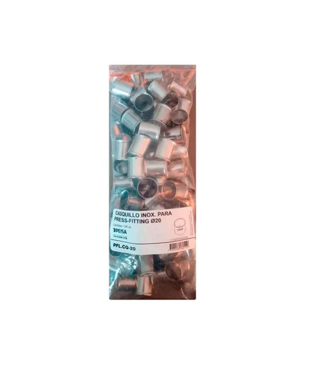 CASQUILLO OFITT L PEISA INOX. PARA PRESS-FITTING 20 PFL.CQ-20 100 UNIDADES