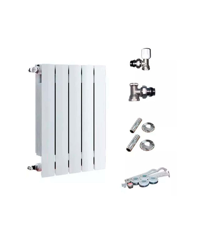 RADIADOR BROEN 350 BL 5 ELEMENTOS + SET DE INSTALACIÓN PEIS