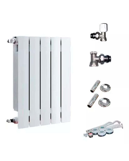 RADIADOR BROEN 350 BL 5 ELEMENTOS + SET DE INSTALACIÓN PEIS