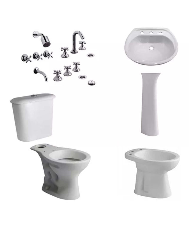 JUEGO DE BAÑO ANDINA 6 PIEZAS FERRUM GRIFERIA NEWPORT  FV