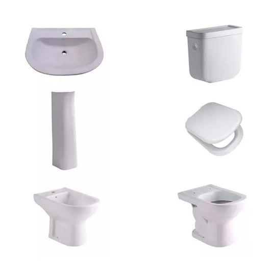 JUEGO DE BAÑO COMPLETO INODORO CORTO BARI FERRUM