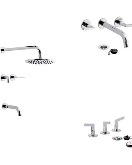 SET GRIFERIA DUCHA BIDET Y  LAVATORIO DE PARED FV ARRAYAN