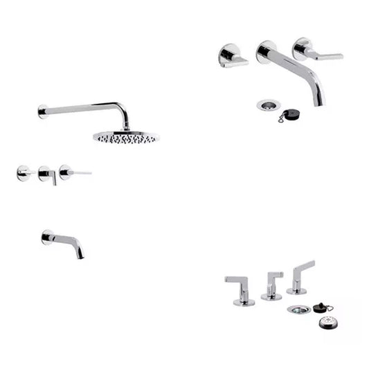 SET GRIFERIA DUCHA BIDET Y  LAVATORIO DE PARED FV ARRAYAN