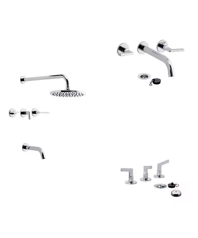 SET GRIFERIA DUCHA BIDET Y  LAVATORIO DE PARED FV ARRAYAN