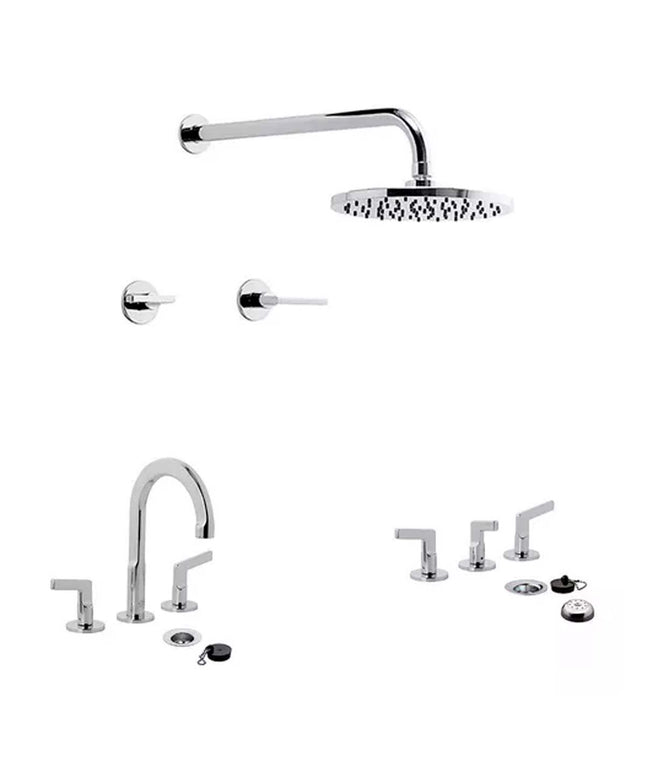 SET GRIFERIA DUCHA 2 LLAVES BIDET Y LAVATORIO FV ARRAYAN