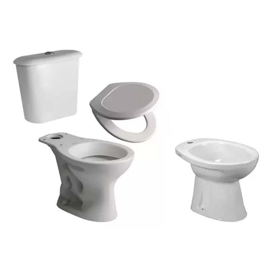 JUEGO DE BAÑO COMPLETO ANDINA FERRUM INODORO LARGO