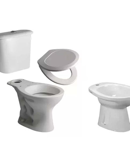 JUEGO DE BAÑO COMPLETO ANDINA FERRUM INODORO LARGO