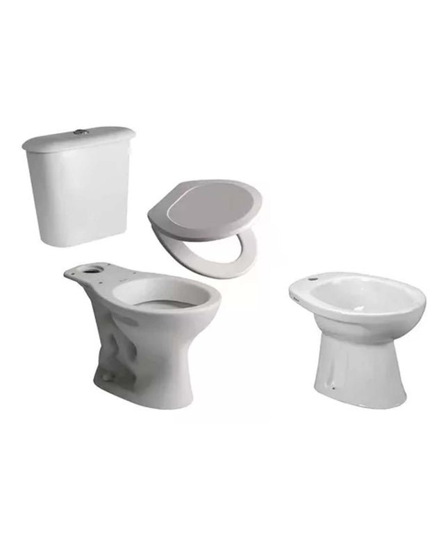 JUEGO DE BAÑO COMPLETO ANDINA FERRUM INODORO LARGO