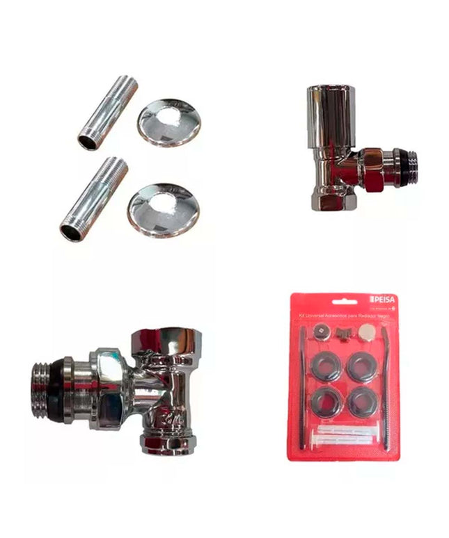 KIT COMPLETO PARA  INSTALACION DE RADIADORES  NEGRO PEISA