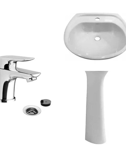 LAVATORIO COMPLETO 1 AGUJERO ANDINA FERRUM GRIFERIA JANA FV