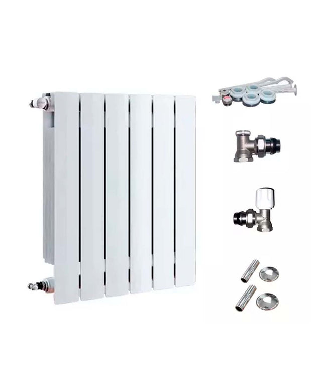 RADIADOR BROEN 500 BL 6 ELEMENTOS KIT DE INSTALACIÓN  PEISA