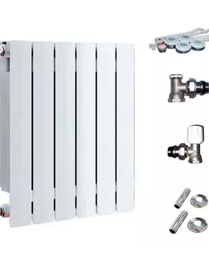 RADIADOR BROEN 600 BL 6 ELEMENTOS KIT DE INSTALACIÓN  PEISA