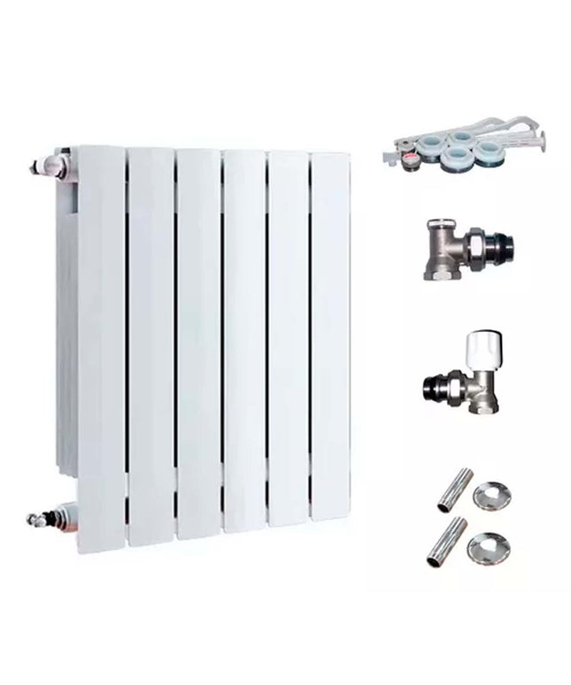 RADIADOR BROEN 600 BL 6 ELEMENTOS KIT DE INSTALACIÓN  PEISA