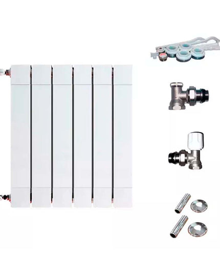 RADIADOR BROEN PLUS 200 6 ELEMENTOS KIT INSTALACIÓN PEISA