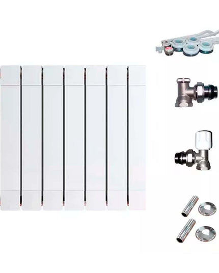 RADIADOR BROEN PLUS 200 7 ELEMENTOS KIT INSTALACIÓN PEISA