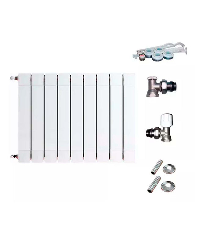 RADIADOR BROEN PLUS 200 9 ELEMENTOS KIT INSTALACIÓN PEISA