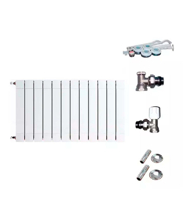 RADIADOR BROEN PLUS 200 12 ELEMENTOS KIT  INSTALACIÓN PEISA