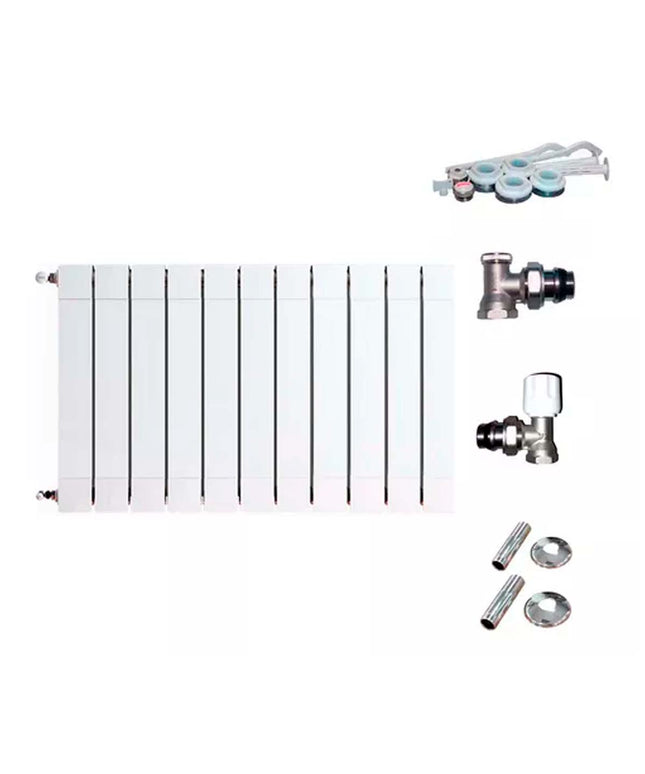 RADIADOR BROEN PLUS 800 11 ELEMENTOS KIT  INSTALACIÓN PEISA