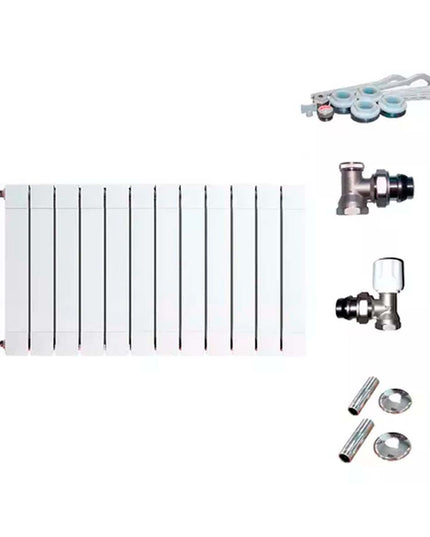 RADIADOR BROEN PLUS 800 12 ELEMENTOS KIT  INSTALACIÓN PEISA