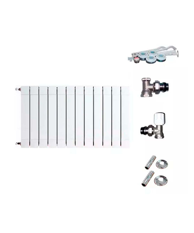 RADIADOR BROEN PLUS 800 12 ELEMENTOS KIT  INSTALACIÓN PEISA