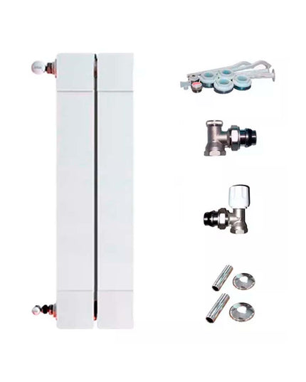 RADIADOR BROEN PLUS 800 2 ELEMENTOS KIT  INSTALACIÓN PEISA