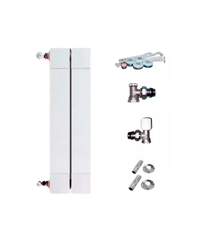 RADIADOR BROEN PLUS 800 2 ELEMENTOS KIT  INSTALACIÓN PEISA