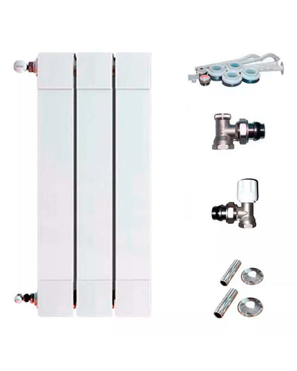 RADIADOR BROEN PLUS 800 3 ELEMENTOS KIT  INSTALACIÓN PEISA