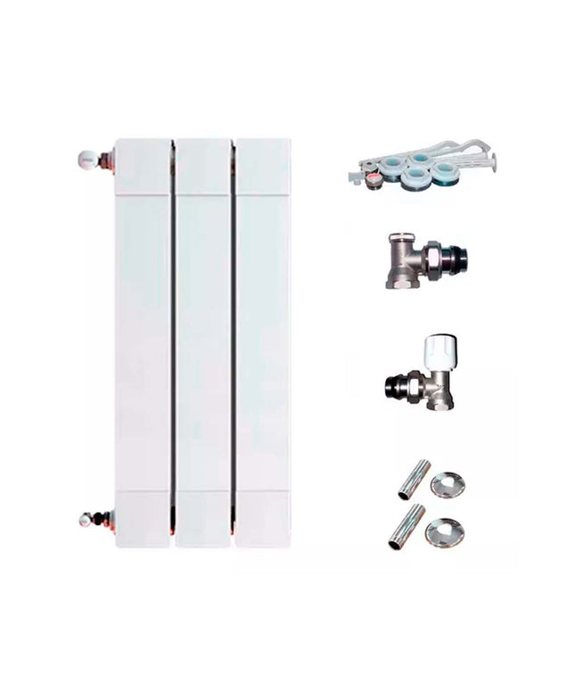 RADIADOR BROEN PLUS 800 3 ELEMENTOS KIT  INSTALACIÓN PEISA