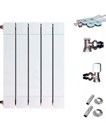 RADIADOR BROEN PLUS 800 5 ELEMENTOS KIT  INSTALACIÓN PEISA