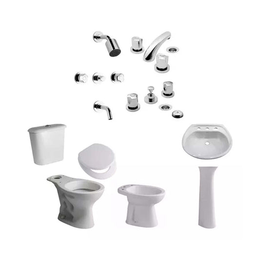JUEGO DE BAÑO COMPLETO ANDINA TFXC FERRUM GRIFERIA PAMPA FV