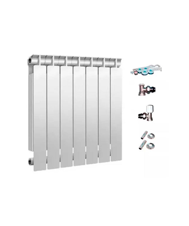 RADIADOR TROPICAL 350 7 ELEMENTOS KIT INSTALACIÓN PEISA