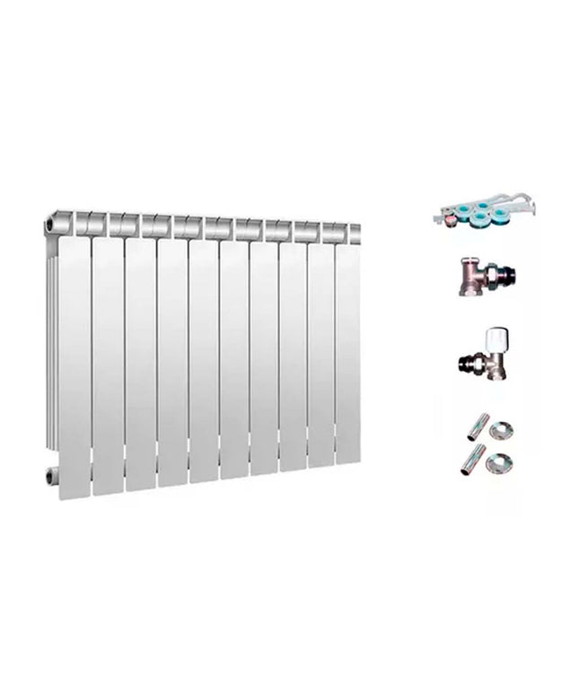 RADIADOR TROPICAL 350 10 ELEMENTOS KIT INSTALACIÓN PEISA