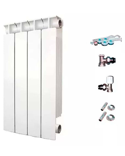 RADIADOR TROPICAL 350 4 ELEMENTOS KIT INSTALACIÓN PEISA