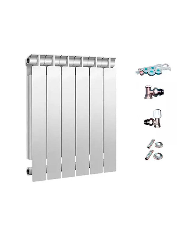 RADIADOR TROPICAL 350 6 ELEMENTOS KIT INSTALACIÓN PEISA