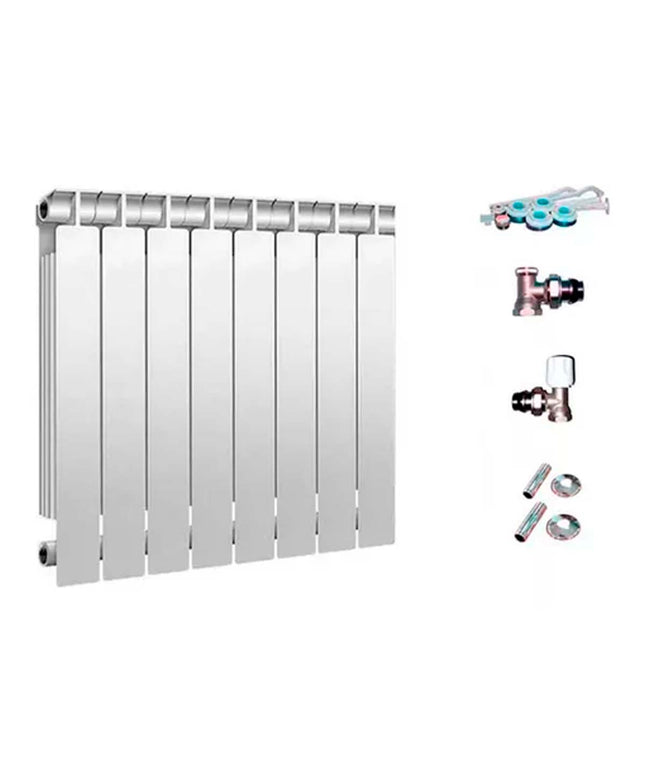 RADIADOR TROPICAL 350 8 ELEMENTOS KIT INSTALACIÓN PEISA