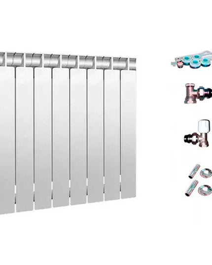 RADIADOR TROPICAL 350 8 ELEMENTOS KIT INSTALACIÓN PEISA