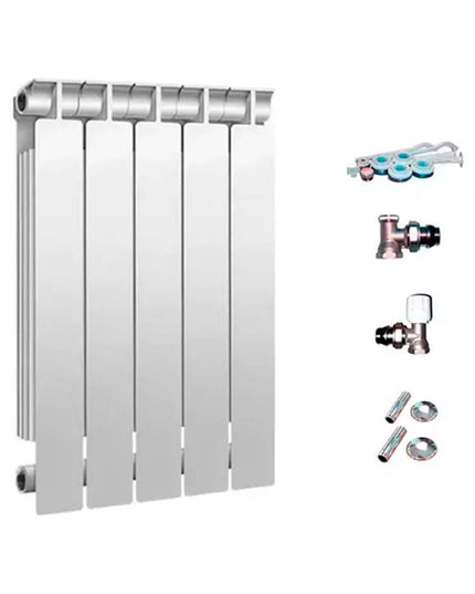 RADIADOR TROPICAL 350 5 ELEMENTOS KIT INSTALACIÓN PEISA